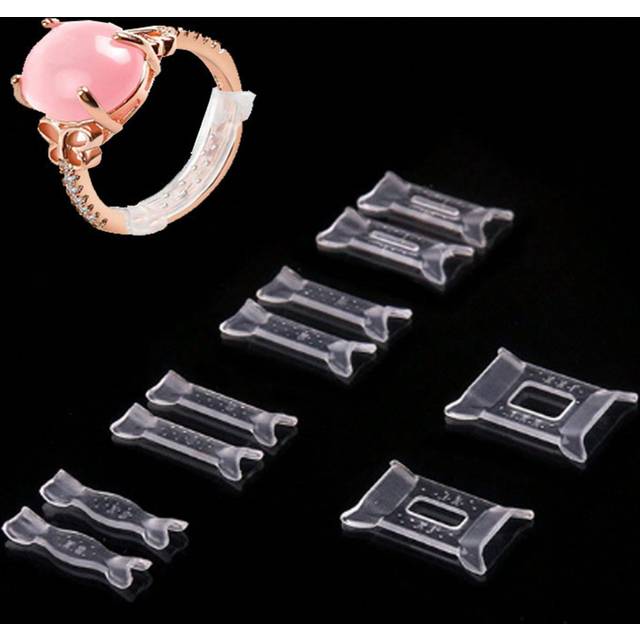 SHEIN 10pcs Transparent Ring Size Adjuster, Invisible Ring Sizer For Loose Rings