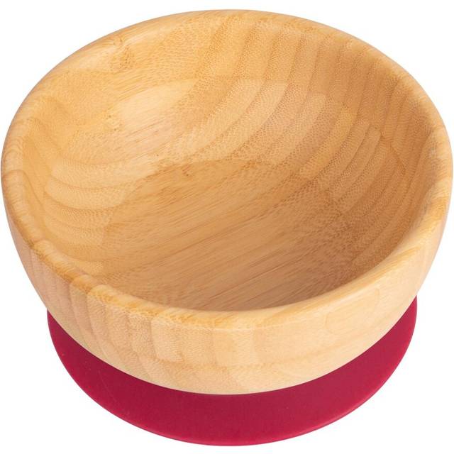 Bamboo Suction Bowl - Red