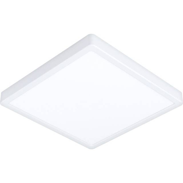 Wall Flush Ceiling Light White Shade Square White Plastic Bulb LED 20W Included