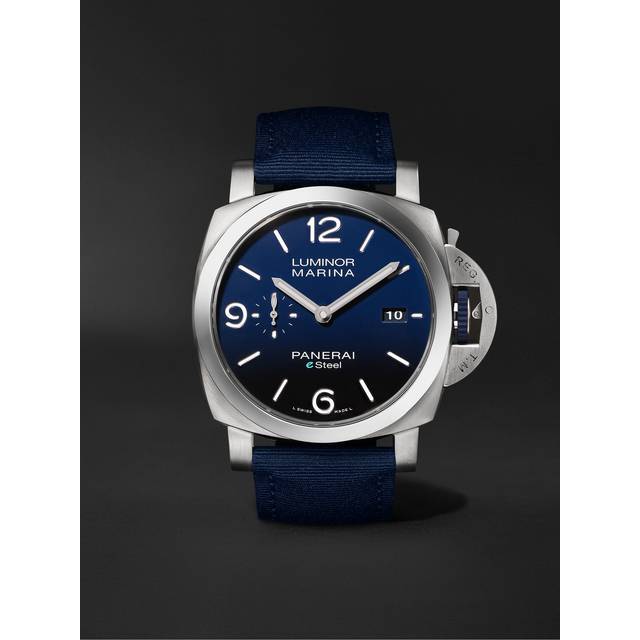 Panerai Luminor Marina Blu Profondo 44mm Men's Blue Dial & Fabric Strap Watch