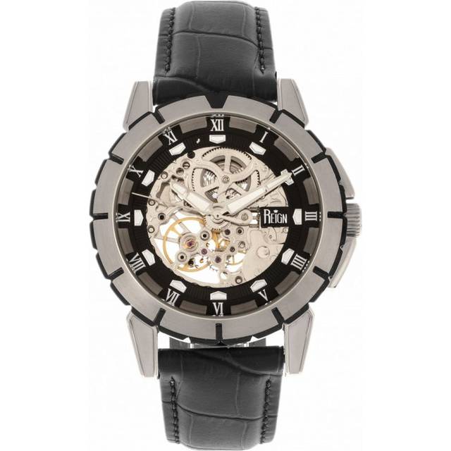 Philippe Automatic Skeleton Leather-Band Watch - Silver - One Size