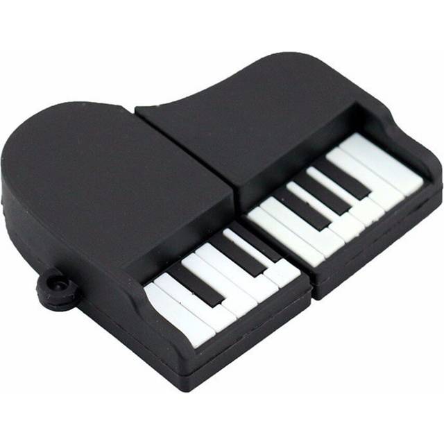 USB Flash Drive U Disk Silicone Piano USB Flash Drive Black 32G