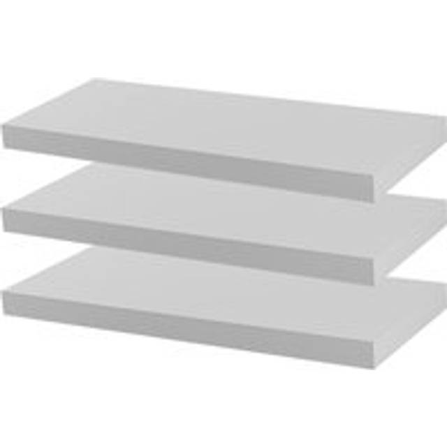 3x floating wall shelves wooden wall storage living room bedroom 60cm white