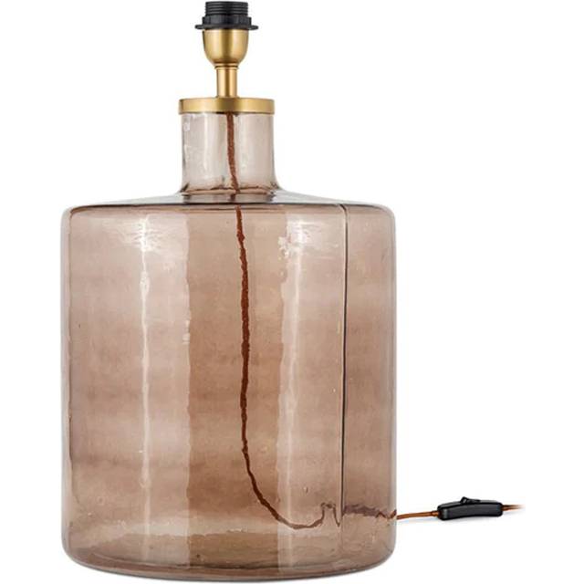 nkuku Edina Recycled Glass Table Lamp | Lamps | Smoke Brown | Large