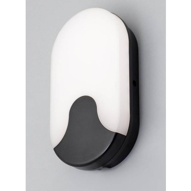 Swona 15 Watt Outdoor Oval Bulkhead Light, Black