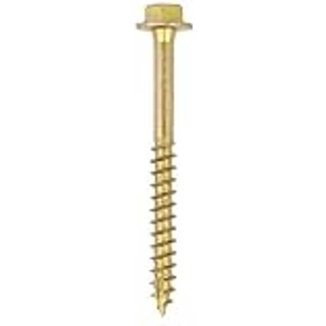 TIMCO 8100SCSYP Solo Coach Screws-Hex Flange-Gold-8.0 x 100-Bag of 4