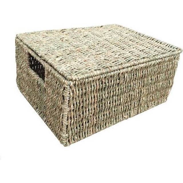Lidded Seagrass Storage Baskets - Extra Large