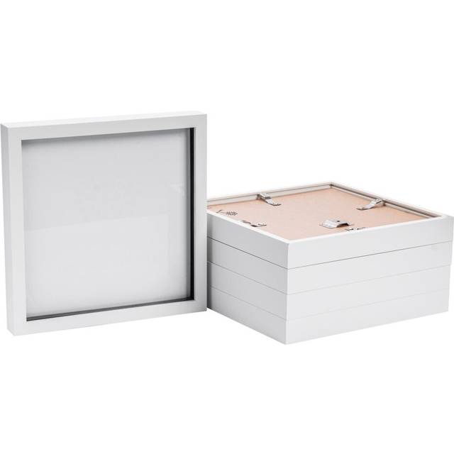 5x 3d Box Photo Frames Standing Hanging Craft Picture Frames 10 X 10 White
