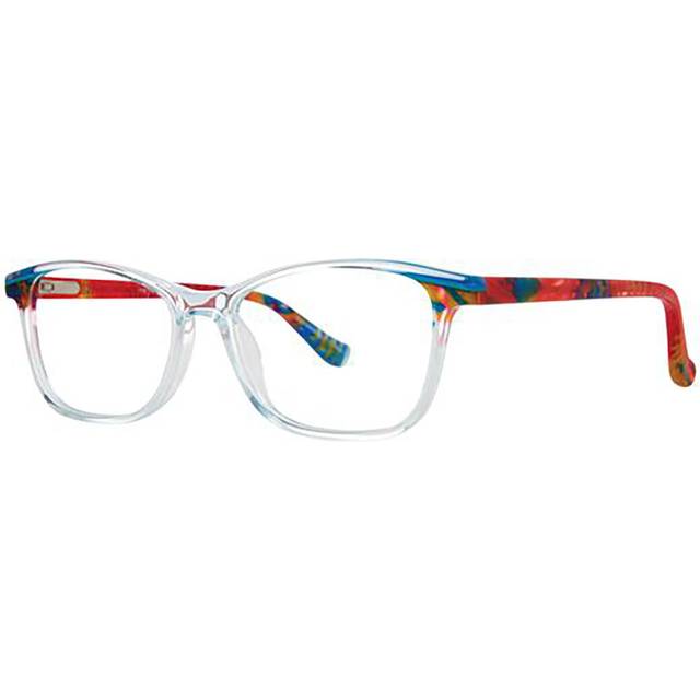 Kensie IYKYK Tie Dye Women's Eyeglasses Blue Size 47 (Frame Only) - Blue Light Block Available - Transparent Light Blue Rainbow (47)