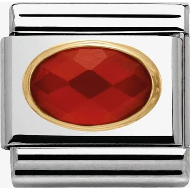 Nomination CLASSIC Gold Oval Stones Red Agate Charm 030502/28