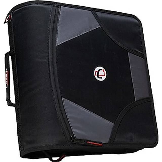 Case-it The King Sized Zip Tab Zipper Binder - 4 Inch D-Rings - 5 Subject File Folder - Multiple Pockets - 800 Sheet Capacity - Comes with Shoulder St