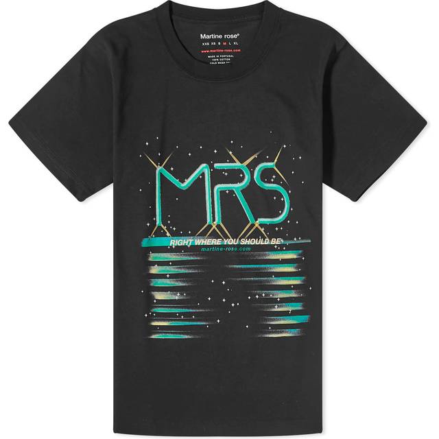 Martine Rose Black 'Right Where You Should Be' T-Shirt - Black - XS