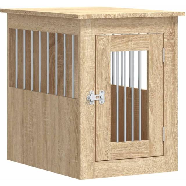 vidaXL Dog Crate Furniture Sonoma Oak 45x62x59 cm Engineered Wood - Brown