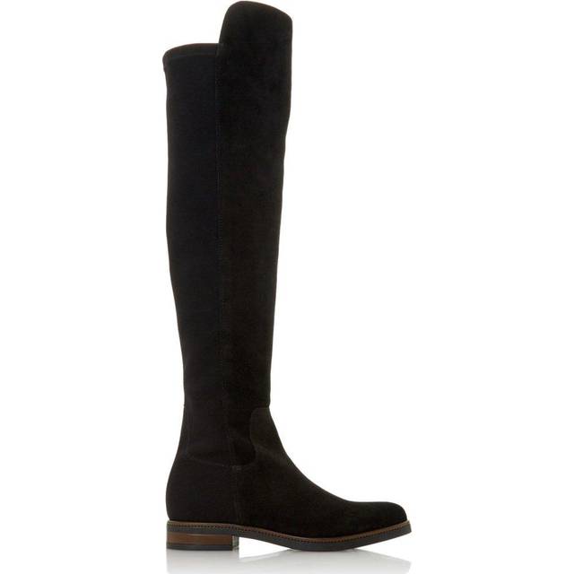 Dune London Womens Ladies TROPIC Over The knee Stretch Boots - Black Suede - Size UK 3