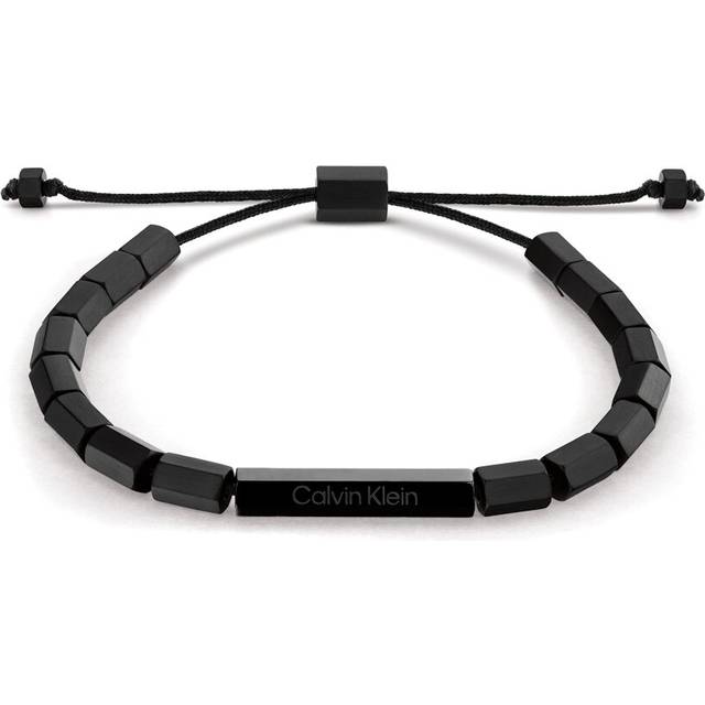 Calvin Klein Men's Black Latch Bolo Bracelet