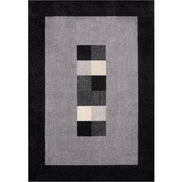 Ephesus Collection Modern Rugs Grey Black - 7439GB - 120cm x 170cm