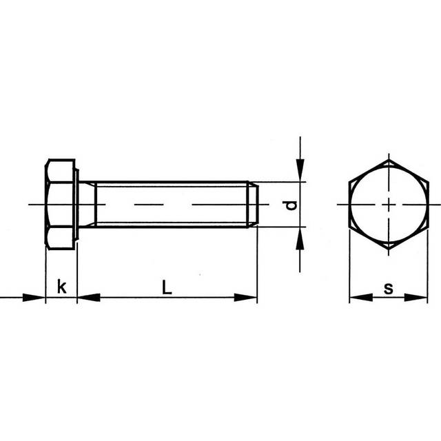 M10X1.25X30 Hex Head Set Screw MF (GR-8.8)