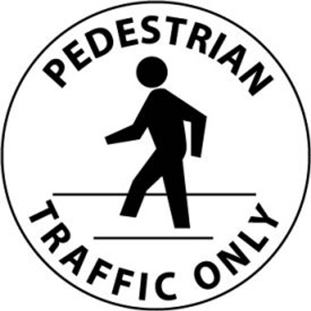 Accuform Manufacturing 1291513 Walk on Floor Sign - Pedestrian Traffic Only - Black