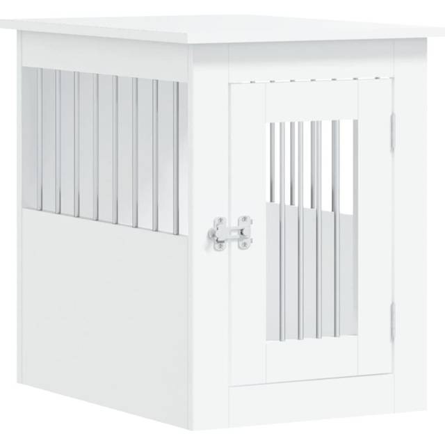 vidaXL Dog Crate Furniture White 45x62x59 cm Engineered Wood