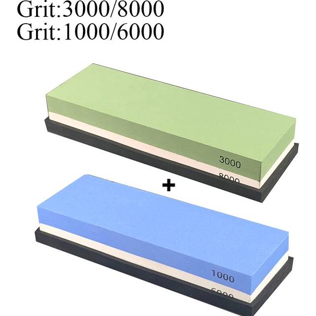 (a-Whetstone 2Pcs Set D As shown) 240/800 1000/3000# professional Kitchen Knife Sharpener Corundum Double Side Whetstone Oil Stone Honing knife Sharpe