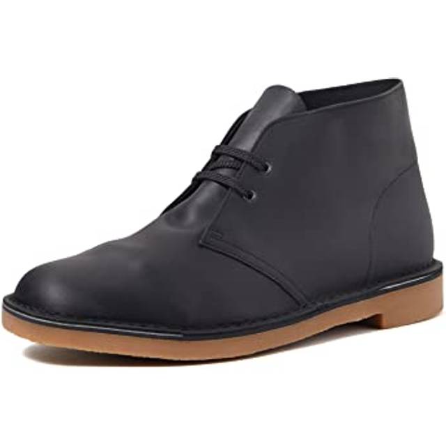 Clarks Desert Boot Bushacre 3 herr Chukka-stövel, Svart läder, 41.5 EU