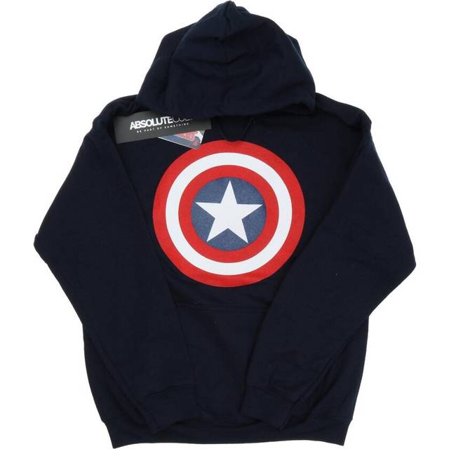 Marvel Captain America Shield hoodie för män L marinblå färg