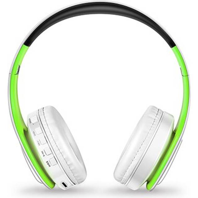 (a-White Green) 2022 Colorfuls Music Earphones Wireless Stereo Headphones Bluetooth Headset with Mic Support TF Card Phone Calls