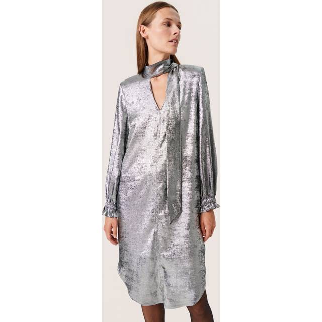 Soaked in Luxury Ronya Long Sleeve Metallic Dress