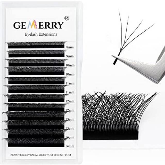 W lashes 4D Premade fan Lashes Extensions 0.07mm D Curl 8-14mix Gemerry Eyelash Extensions Noir Volume Thick Lashes Professional Single Lash