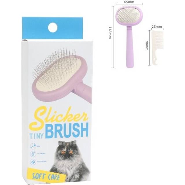 (Purple) Pet Supplies Cat Comb Pet Grooming Hair Removal Comb Pet Cat and Dog Grooming Brush