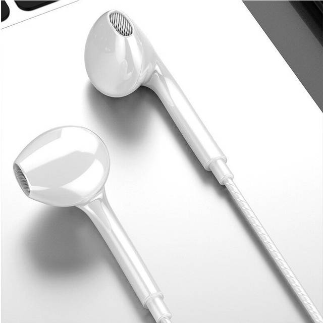 (a-White) Quad-core Stereo 3.5mm Wired Headphones In-ear Earphones With Mic High Bass Earbuds For IOS Android Phone Wire Stereo Headset