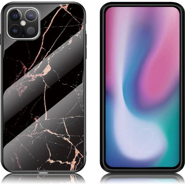 Fantasy Marmor iPhone 12 Pro Max skal - Svart/Guld