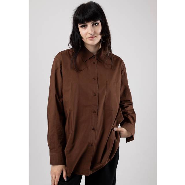 Armedangels - Ealgaa Deep Brown - Blouse - brown - S - 100% Cotton,Jersey