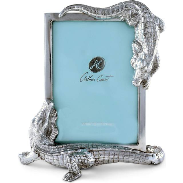 "Arthur Court Designs Aluminum 5""""""""x7"""""""" Alligator Photo Frame"