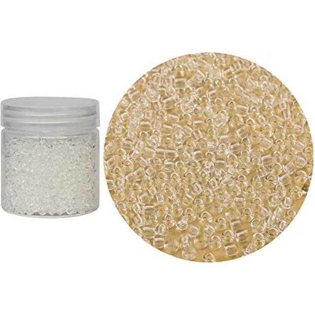 Bala&Fillic Clear Color 4mm Glass Seed Beads About 1400pcs in Box 6/0 Transparent Craft Seed Beads for Jewelry Making (Transparent)