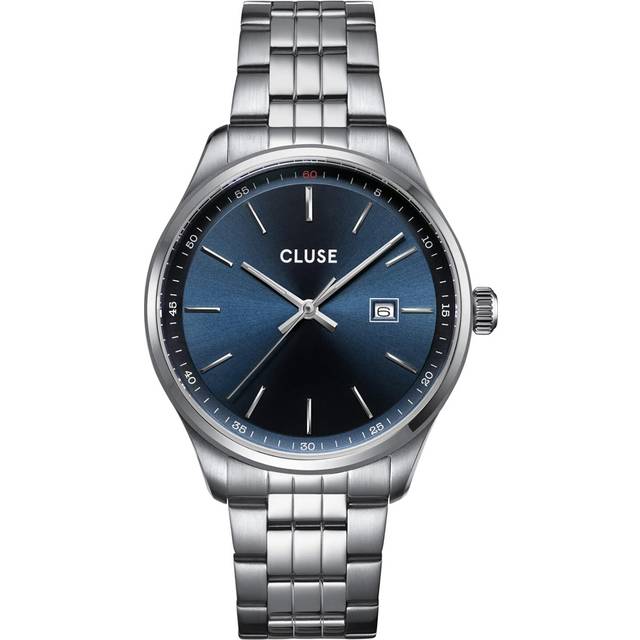 CLUSE Silver Antheor Watch Steel Blue - Silver