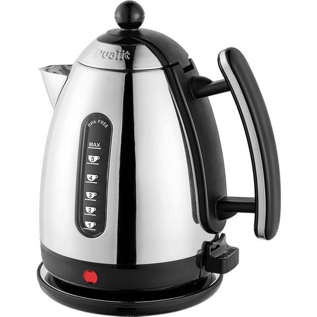 Dualit Lite Kettle - 1.5L Jug Kettle - Polished with Black Trim, High Gloss Finish - Fast Boiling Ke