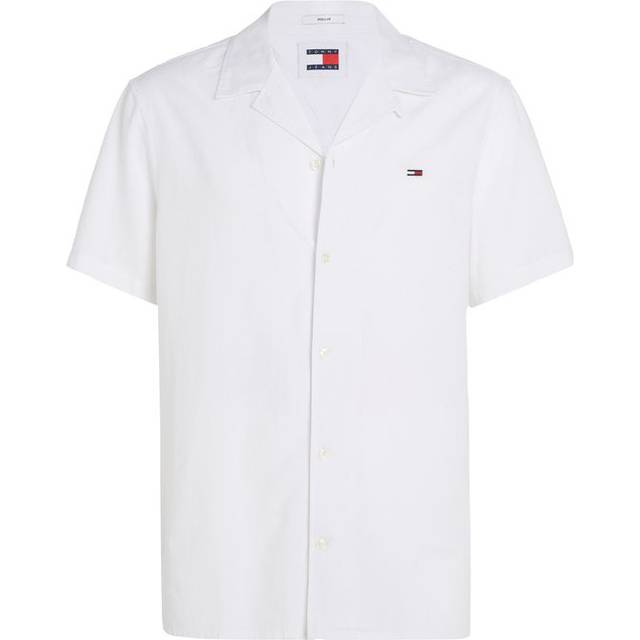 TOMMY JEANS Tjm Linen Blend Camp Shirt Ext |Vit |XS