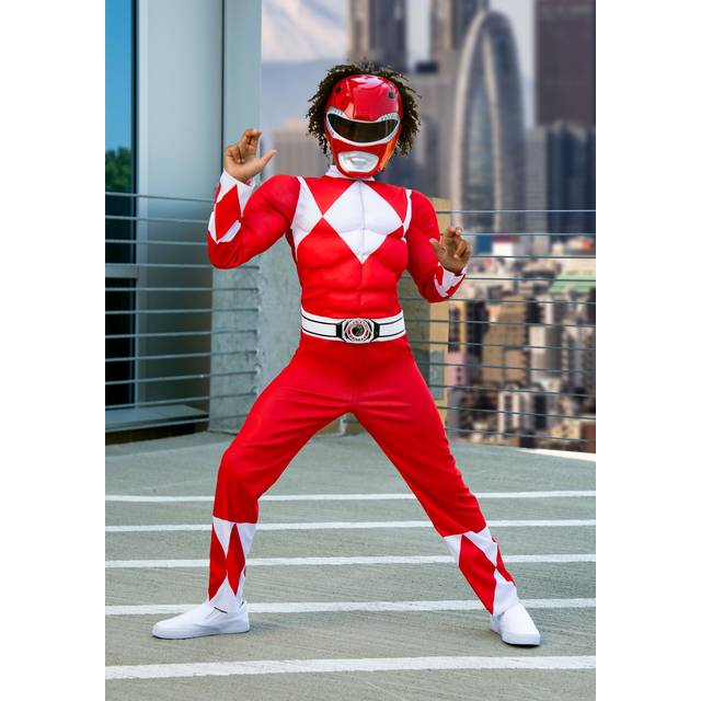 Power Rangers Red Ranger Costume For Boys - Black&#47;Red&#47;White (4/6)