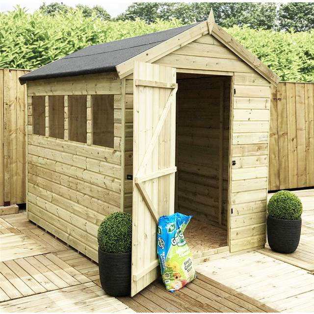 Bronder 12 ft. W x 30 ft. D Solid Wood Tongue & Groove Apex Garden Shed