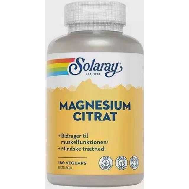 Solaray Magnesium Citrat - 180 kapslar