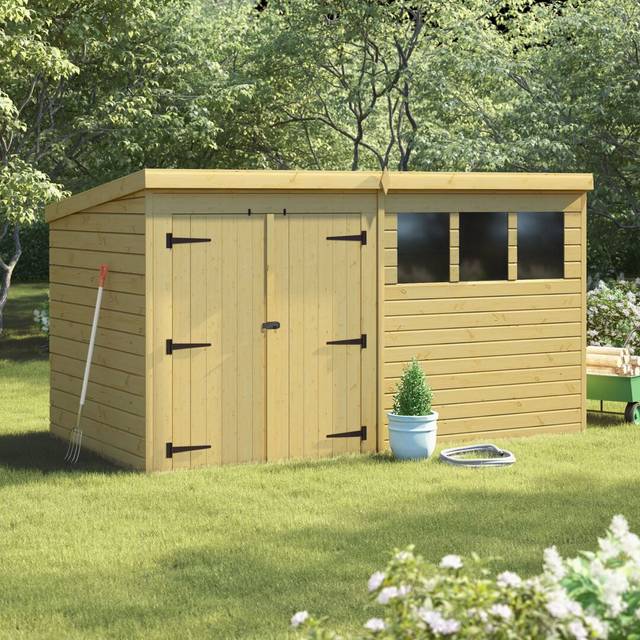 Empire Sheds Empire 3000 Pent 6x5ft Wooden Garden Shed Door Le Side Panel, Green
