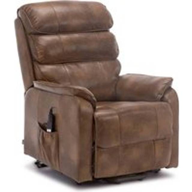 (Tan) Buckingham Electric Rise Recliner Armchair Lounge Leather Air Riser Chair