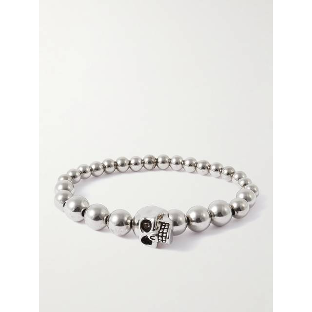 Alexander McQueen, Bracelets, male, Gray, ONE SIZE, Elasticated Bracelet