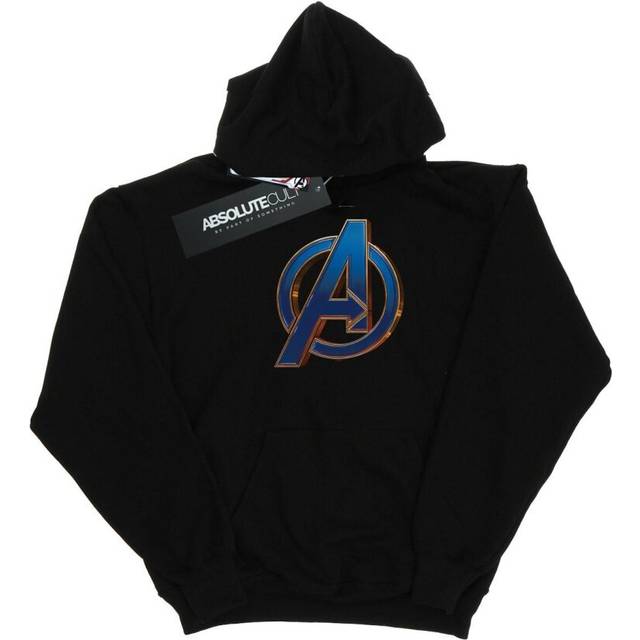 Marvel Womens/Ladies Avengers Endgame Panel Logo Hoodie L svart