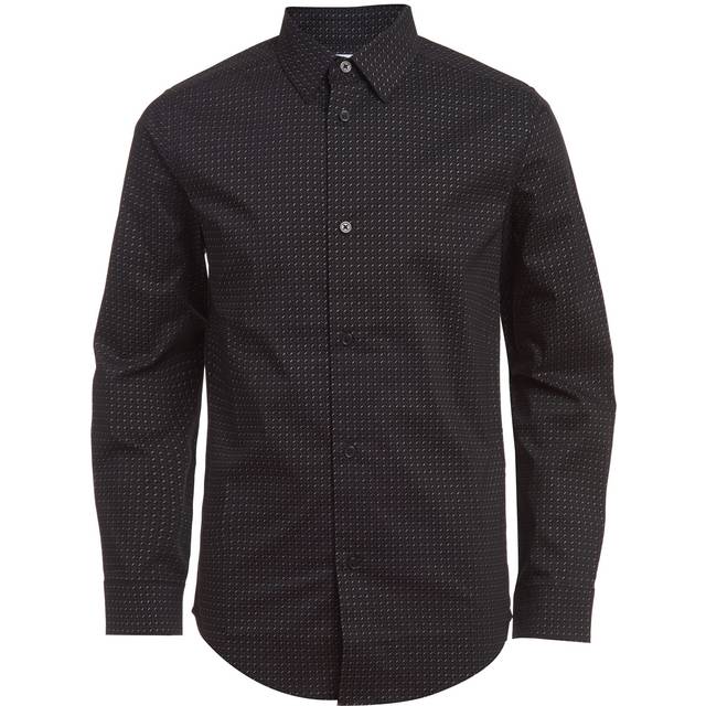 Calvin Klein Boys' Long Sleeve Patterned Dress Shirt  Button-down Styl