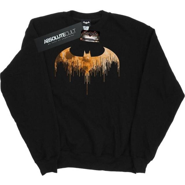 DC Comics Womens/Ladies Batman Arkham Knight Halloween Moon Logo Fill Sweatshirt XXL black