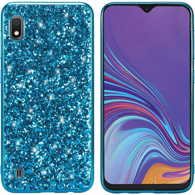 Glitter Samsung Galaxy A10 skal - Blå