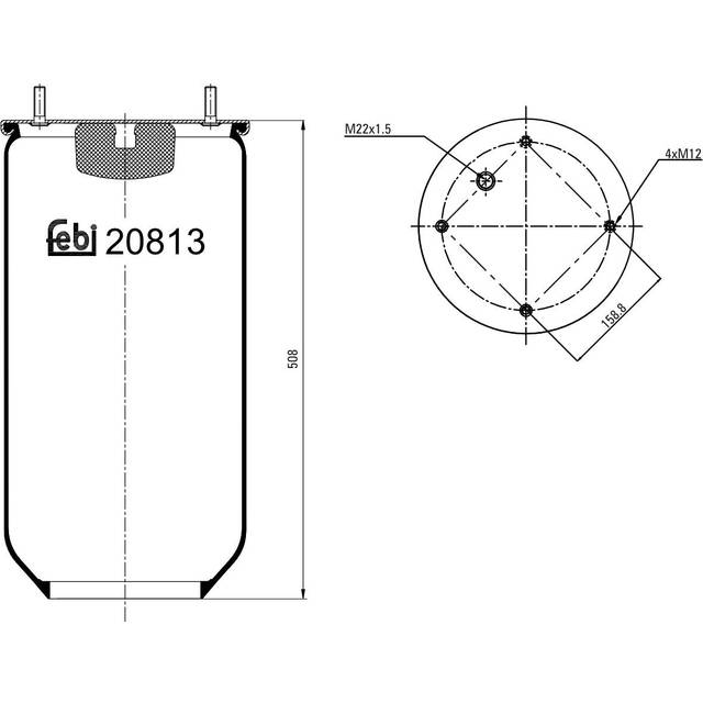 Bälgar, luftfjädring FEBI BILSTEIN 20813