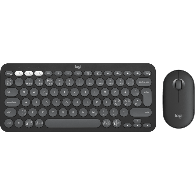 Logitech Pebble 2 Combo - QWERTY Pan Nordic Layout, Tonal Graphite
